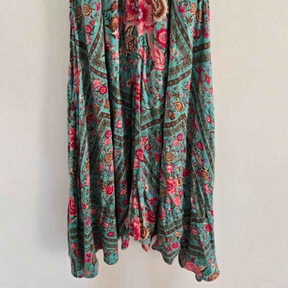 Spell & the Gypsy Collective Babushka Turquoise Maxi Dress Gown Size XS b180E - Picture 9 of 10